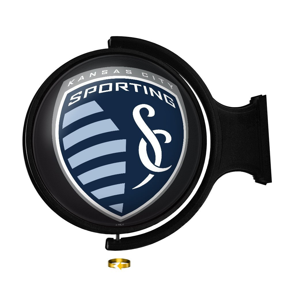 Sporting Kansas City: Original Round Rotating Lighted Wall Sign - The Fan-Brand