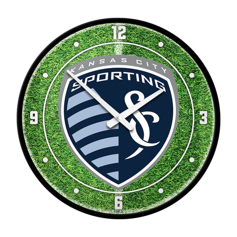 Sporting Kansas City: Pitch - Modern Disc Wall Clock - The Fan-Brand