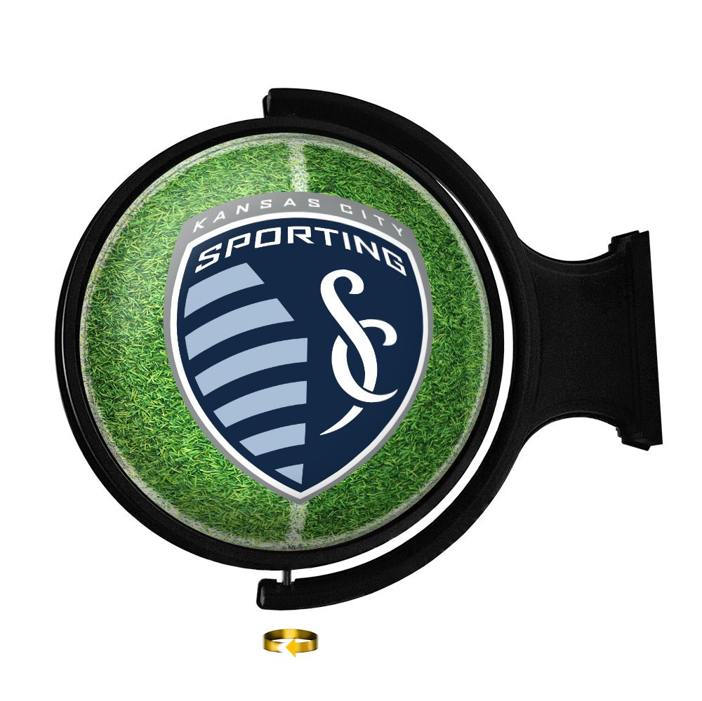 Sporting Kansas City: Pitch - Original Round Rotating Lighted Wall Sign - The Fan-Brand