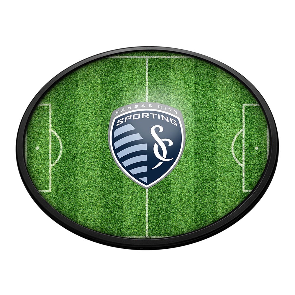 Sporting Kansas City: Pitch - Oval Slimline Lighted Wall Sign - The Fan-Brand