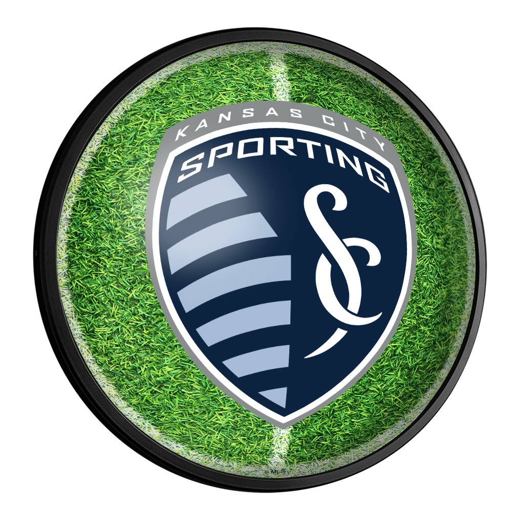Sporting Kansas City: Pitch - Round Slimline Lighted Wall Sign - The Fan-Brand