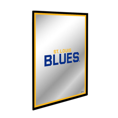 St. Louis Blues: Logo - Framed Mirrored Wall Sign - The Fan-Brand