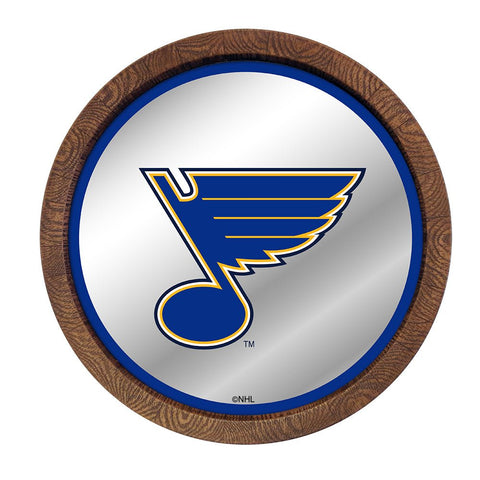 St. Louis Blues: Mirrored Barrel Top Wall Sign - The Fan-Brand