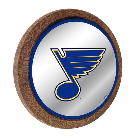 St. Louis Blues: Mirrored Barrel Top Wall Sign - The Fan-Brand