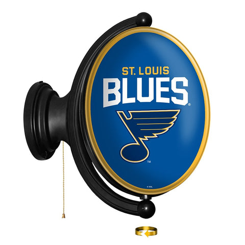 St. Louis Blues: Original Oval Rotating Lighted Wall Sign - The Fan-Brand