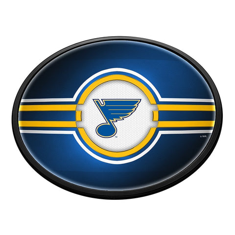St. Louis Blues: Oval Slimline Lighted Wall Sign - The Fan-Brand