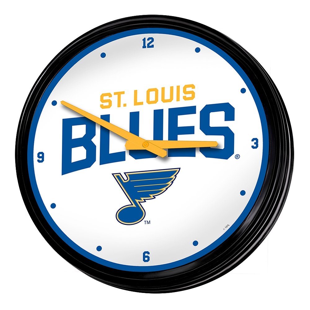 St. Louis Blues: Retro Lighted Wall Clock - The Fan-Brand