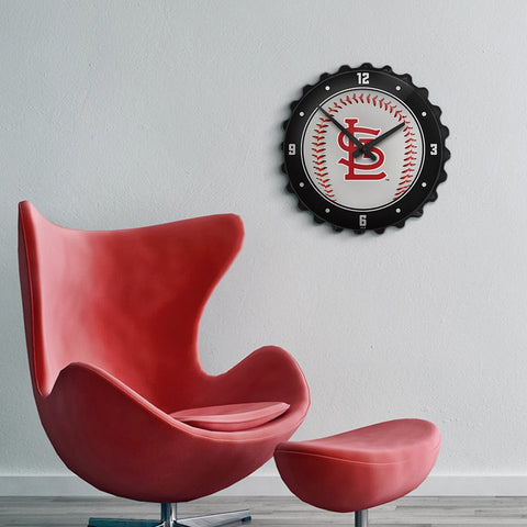 St. Louis Cardinals: Baseball - Bottle Cap Wall Clock - The Fan-Brand