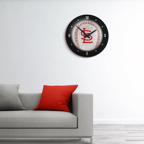 St. Louis Cardinals MLB Outdoor Illuminated Atomic Wall Clock Featuring A  Glass-Encased Face With Roman Numerals, Team Colors And Logo