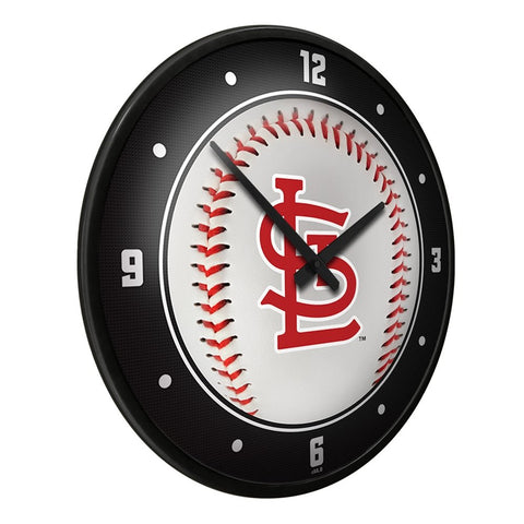 St. Louis Cardinals MLB Outdoor Illuminated Atomic Wall Clock Featuring A  Glass-Encased Face With Roman