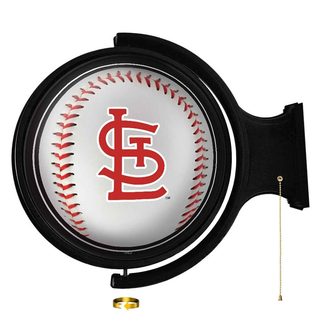 St. Louis Cardinals: Baseball - Original Round Rotating Lighted Wall Sign - The Fan-Brand