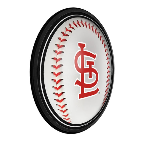 St. Louis Cardinals: Baseball - Round Slimline Lighted Wall Sign - The Fan-Brand