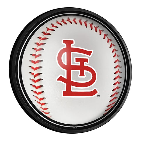 St. Louis Cardinals: Baseball - Round Slimline Lighted Wall Sign - The Fan-Brand