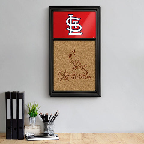 St. Louis Cardinals: Dual Logo - Cork Note Board - The Fan-Brand