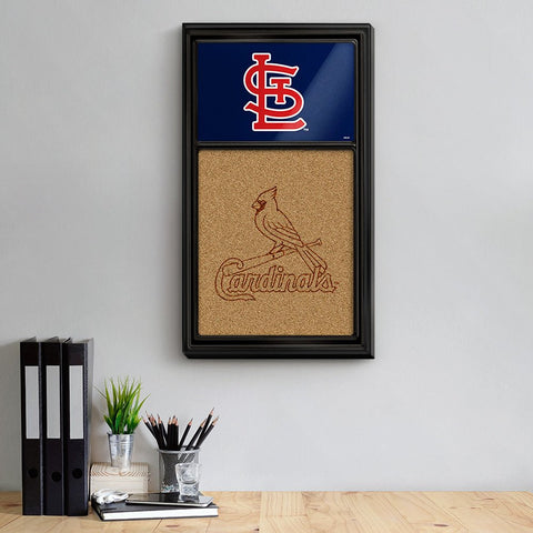 St. Louis Cardinals: Dual Logo - Cork Note Board - The Fan-Brand