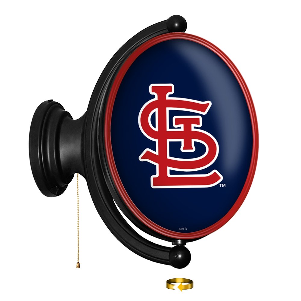 St. Louis Cardinals: Logo - Original Oval Rotating Lighted Wall Sign - The Fan-Brand