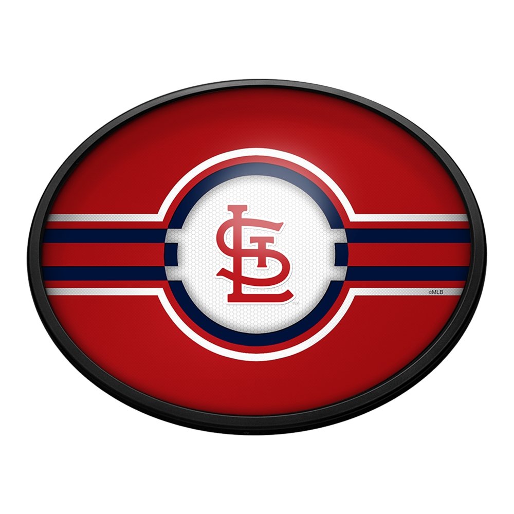 St. Louis Cardinals: Logo - Oval Slimline Lighted Wall Sign - The Fan-Brand