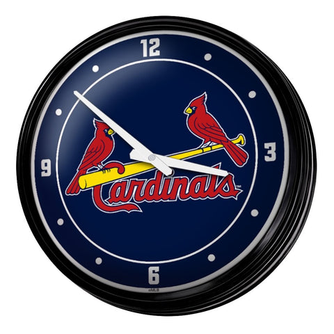 St. Louis Cardinals: Logo - Retro Lighted Wall Clock - The Fan-Brand