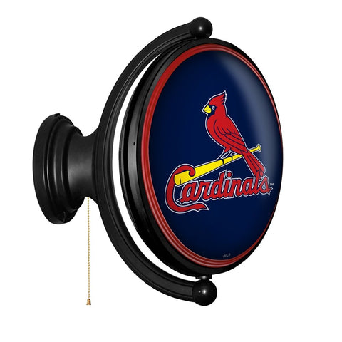 St. Louis Cardinals: Original Oval Rotating Lighted Wall Sign - The Fan-Brand