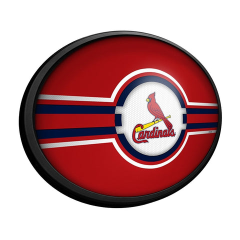 St. Louis Cardinals: Oval Slimline Lighted Wall Sign - The Fan-Brand