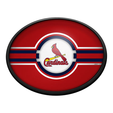 St. Louis Cardinals: Oval Slimline Lighted Wall Sign - The Fan-Brand