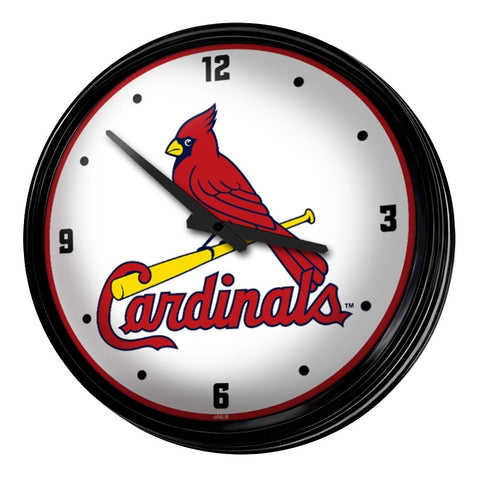 St. Louis Cardinals: Retro Lighted Wall Clock - The Fan-Brand