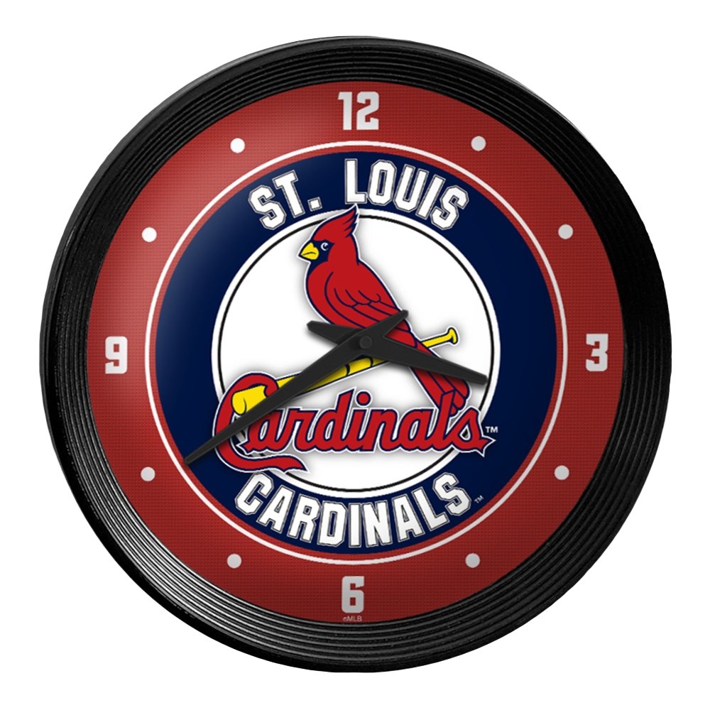 St. Louis Cardinals: Ribbed Frame Wall Clock - The Fan-Brand