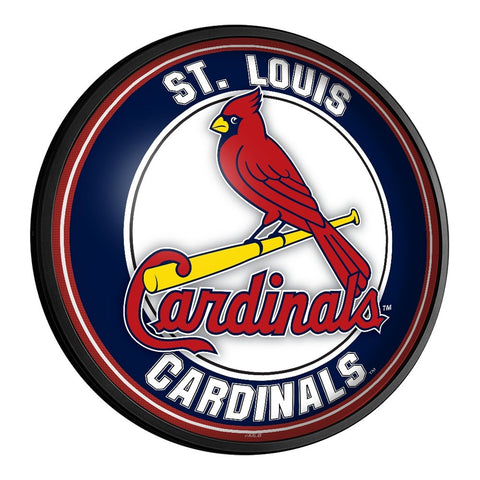 St. Louis Blues: Round Slimline Lighted Wall Sign - The Fan-Brand