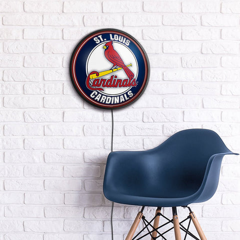 St. Louis Cardinals: Baseball - Original Round Rotating Lighted Wall Sign -  The Fan-Brand