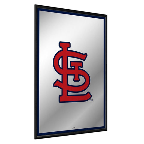 St. Louis Cardinals: Vertical Framed Mirrored Wall Sign - The Fan-Brand