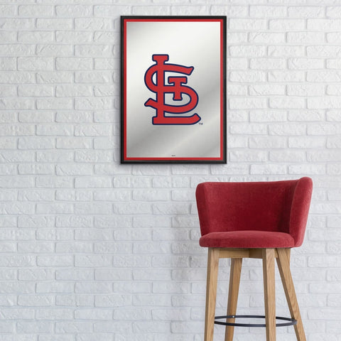 St. Louis Cardinals: Vertical Framed Mirrored Wall Sign - The Fan-Brand