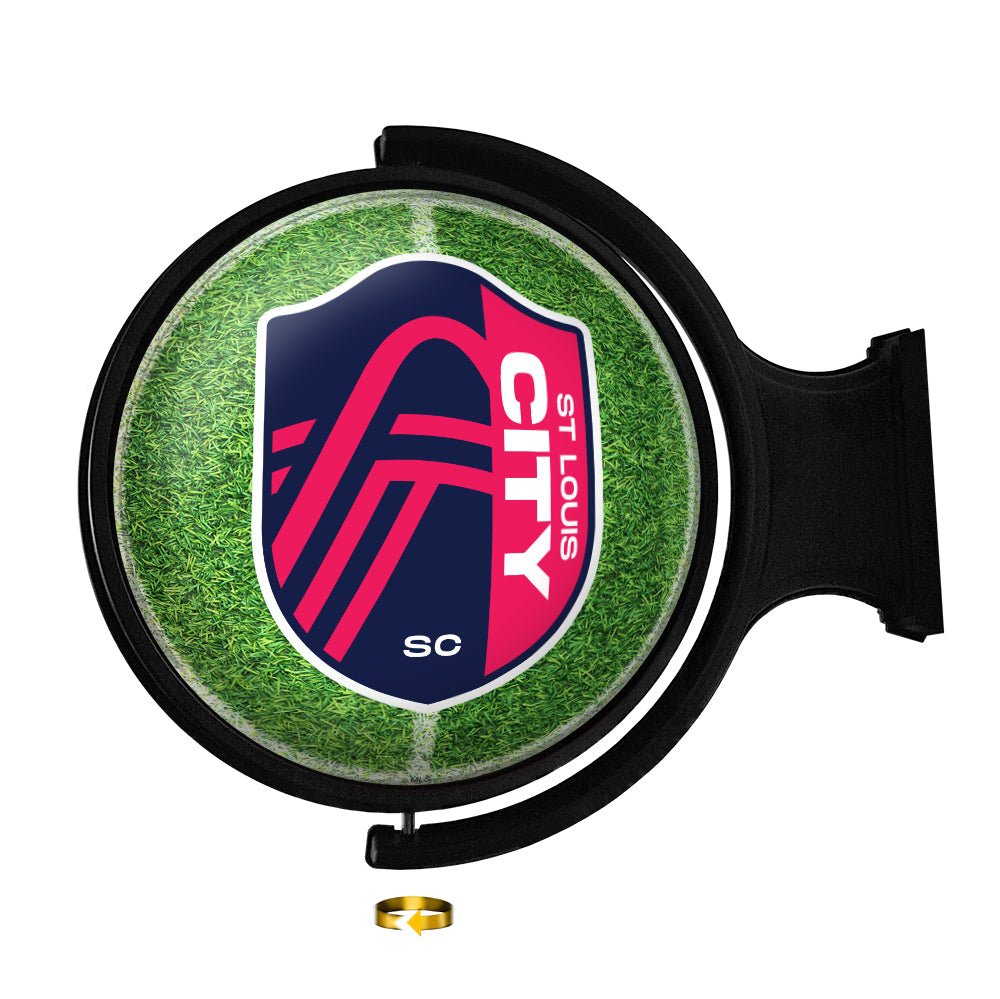 St. Louis CITY SC: Pitch - Original Round Rotating Lighted Wall Sign - The Fan-Brand