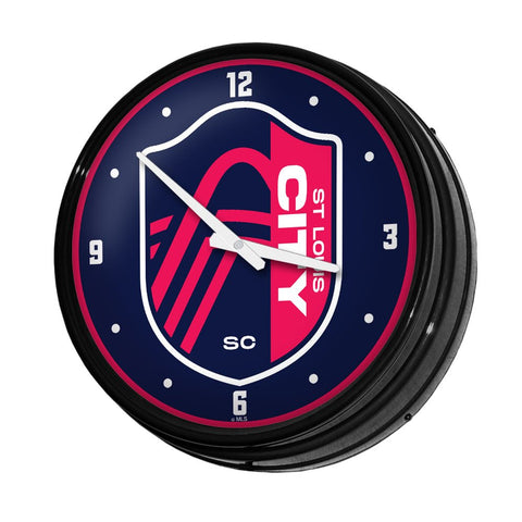 St. Louis CITY SC: Retro Lighted Wall Clock - The Fan-Brand