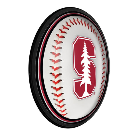 Stanford Cardinal: Baseball - Round Slimline Lighted Wall Sign - The Fan-Brand