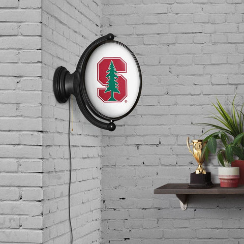 Stanford Cardinal: Original Oval Rotating Lighted Wall Sign - The Fan-Brand