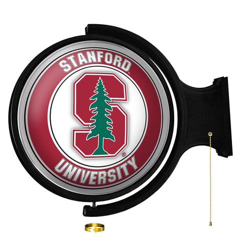 Stanford Cardinal: Original Round Rotating Lighted Wall Sign - The Fan-Brand