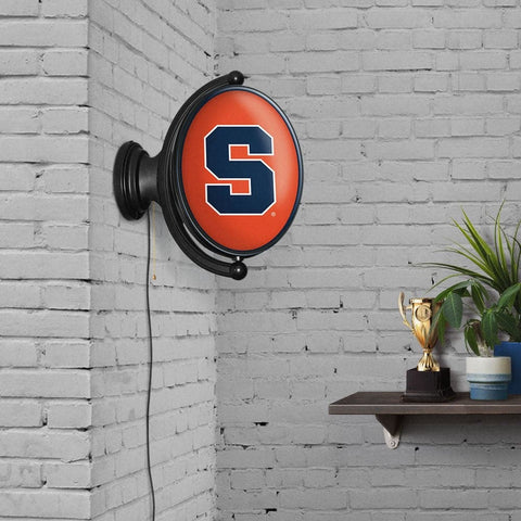 Syracuse Orange: Original Oval Rotating Lighted Wall Sign - The Fan-Brand