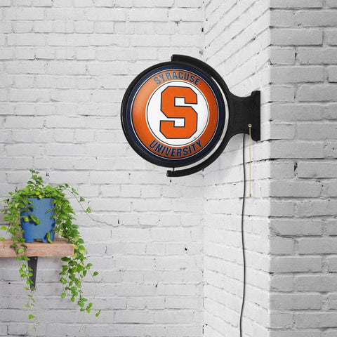 Syracuse Orange: Original Round Rotating Lighted Wall Sign - The Fan-Brand