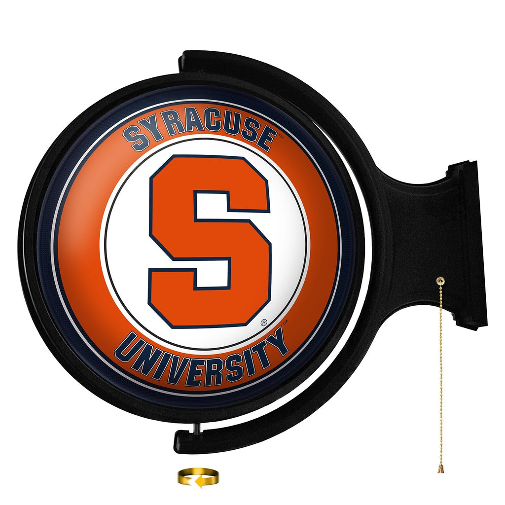 Syracuse Orange: Original Round Rotating Lighted Wall Sign - The Fan-Brand