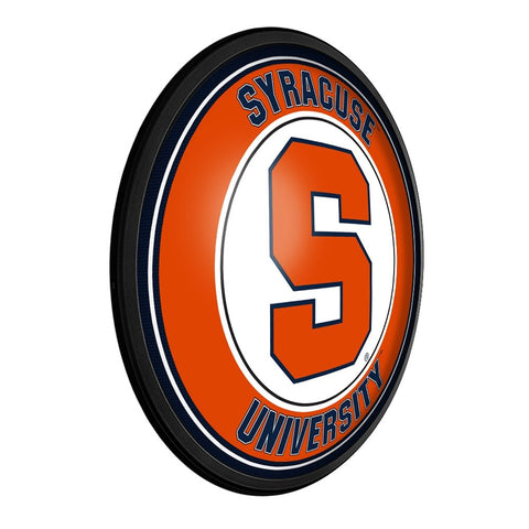 Syracuse Orange: Round Slimline Lighted Wall Sign - The Fan-Brand