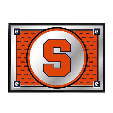 Syracuse Orange: Team Spirit - Framed Mirrored Wall Sign - The Fan-Brand