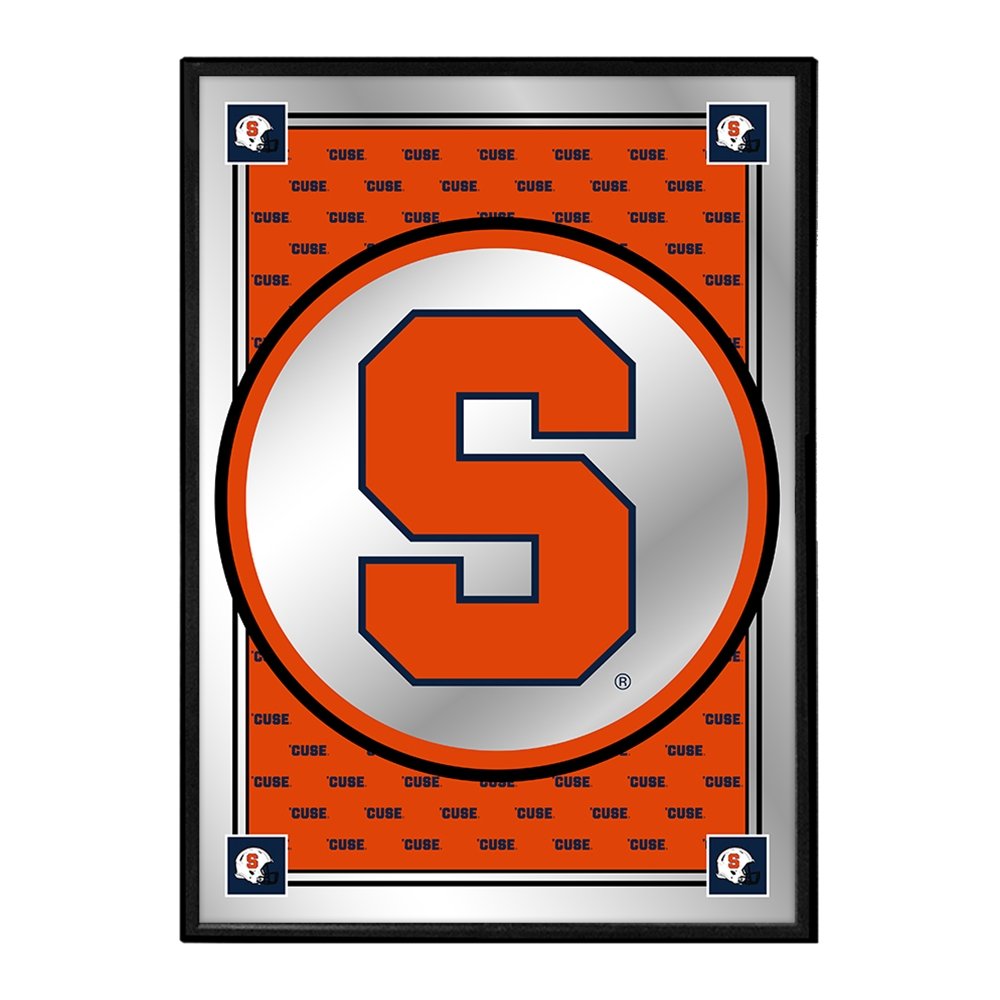 Syracuse Orange: Team Spirit, Logo - Framed Mirrored Wall Sign - The Fan-Brand