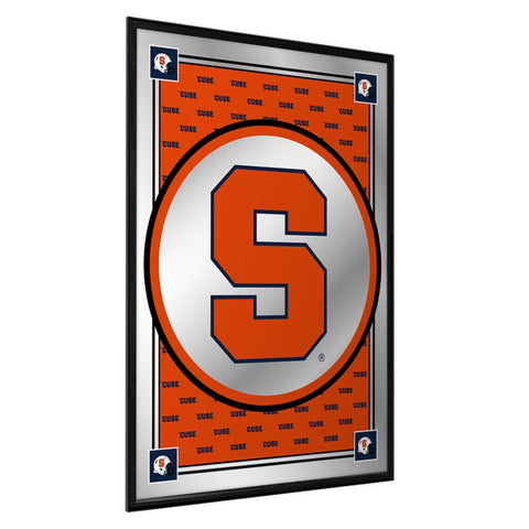Syracuse Orange: Team Spirit, Logo - Framed Mirrored Wall Sign - The Fan-Brand
