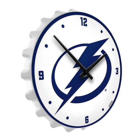 Tampa Bay Lightning: Bottle Cap Lighted Wall Clock - The Fan-Brand