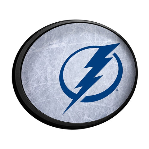Tampa Bay Lightning: Ice Rink - Oval Slimline Lighted Wall Sign - The Fan-Brand