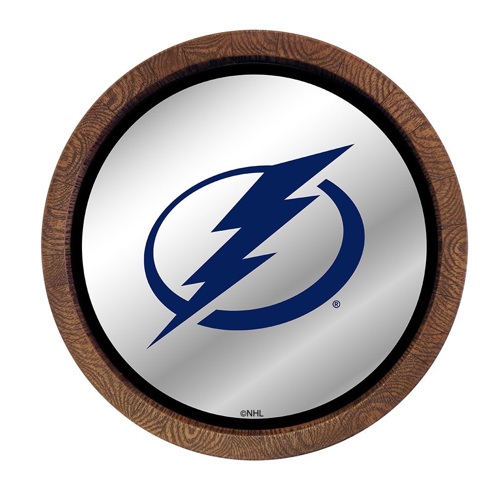 Tampa Bay Lightning: Mirrored Barrel Top Wall Sign - The Fan-Brand