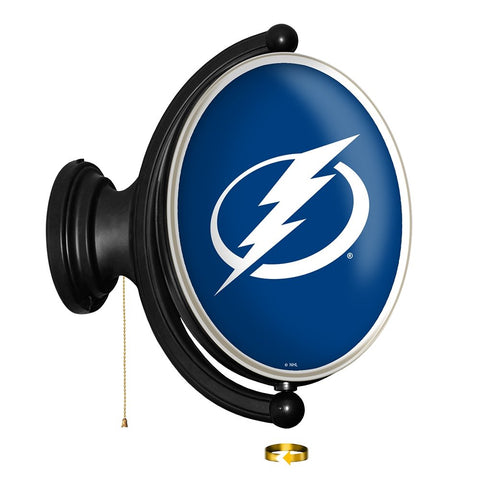 Tampa Bay Lightning: Original Oval Rotating Lighted Wall Sign - The Fan-Brand