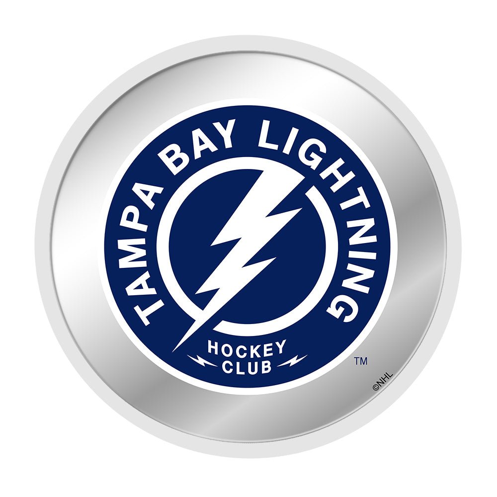 Tampa Bay Lightning: Secondary Logo - Modern Disc Mirrored Wall Sign - The Fan-Brand
