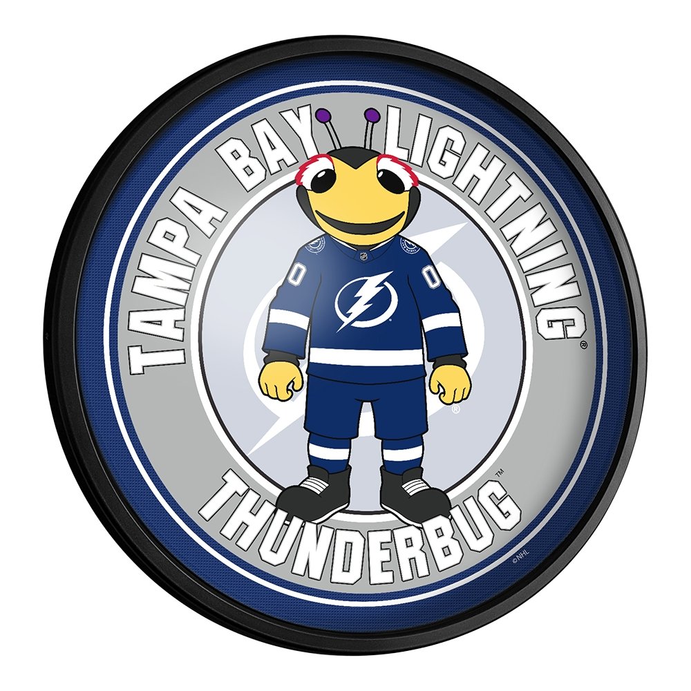 Tampa Bay Lightning: Thunderbug - Round Slimline Lighted Wall Sign - The Fan-Brand