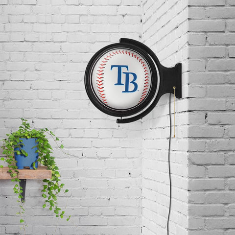 Tampa Bay Rays: Baseball - Original Round Rotating Lighted Wall Sign - The Fan-Brand